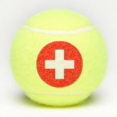 Balles De Tennis Bal de Tennis Patriotique avec Drapeau Suisse (Dos)