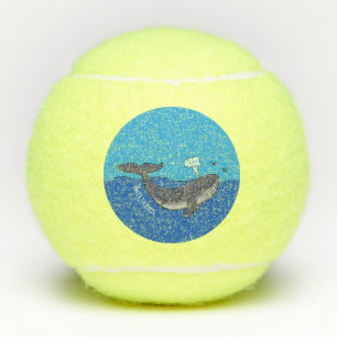 Balles De Tennis Baleine et baleineau mignons dessin animé fantaisi