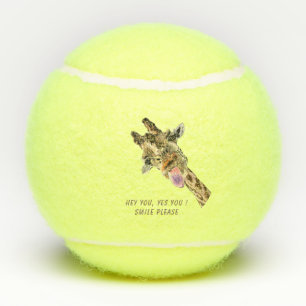 Balles De Tennis Ballons de tennis amusants avec Giraffe Joueuse - 