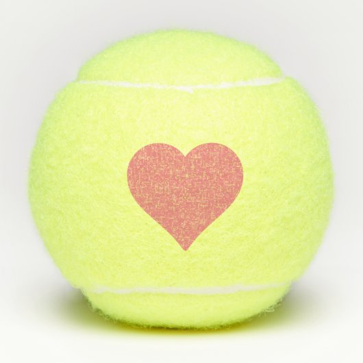 Balles De Tennis Ballons de tennis de Coeur Rose (Devant)