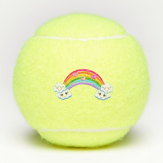 Balles De Tennis Ballons de tennis Rainbow Clouds (Devant)