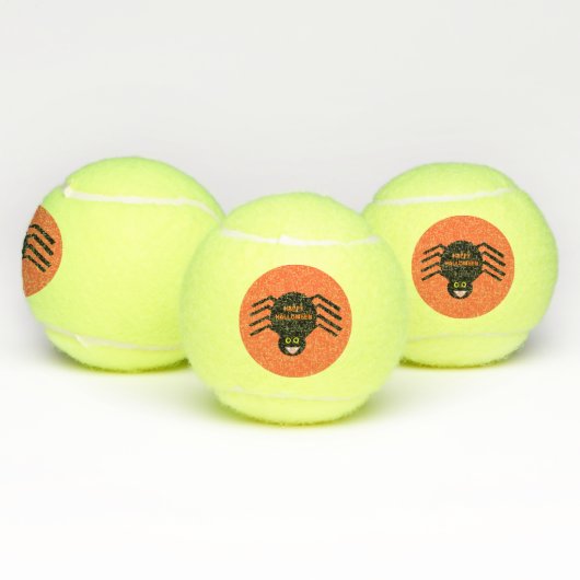 Balles De Tennis Bals de tennis d'Halloween Black Spider (Multiple)