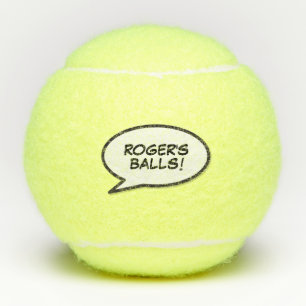 Balles De Tennis Bande dessinée de nom personnalisé Message Pop Art