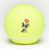Balles De Tennis Bande dessinée drôle d'amour de Boston Terrier (Devant)