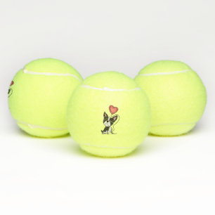Balles De Tennis Bande dessinée drôle d'amour de Boston Terrier