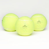 Balles De Tennis Bandes orange vertes ajouter le nom message texte (Multiple)