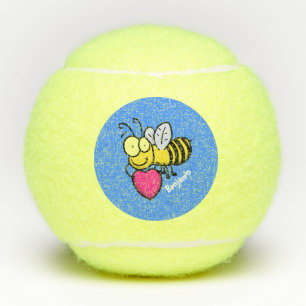Balles De Tennis Belle abeille drôle avec dessin animé du coeur