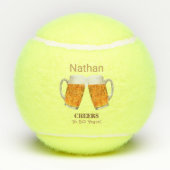 Balles De Tennis Bière d'anniversaire (Dos)