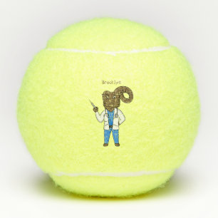 Balles De Tennis Bighorn sheep doctor cartoon illustration