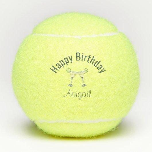 Balles De Tennis  Birthday Margarita Toast Custom  (Devant)