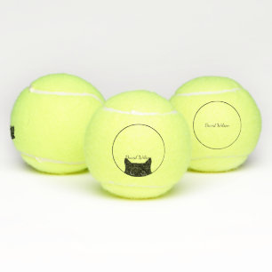 Balles De Tennis Black Cat Personnalisé Keepsaké Tennis Ball