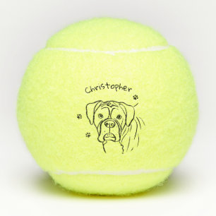 Balles De Tennis Boîtier en blanc : texte modifiable