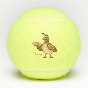 Balles De Tennis Bonne caille avec dessin animé d'oeufs