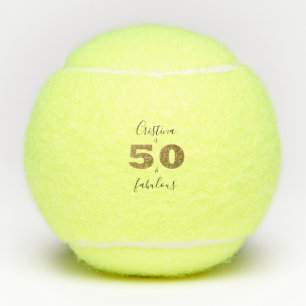 Balles De Tennis Boule de tennis Glam personnalisée 50 et fabuleuse