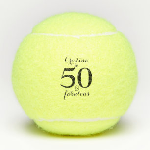 Balles De Tennis Boule de tennis personnalisée 50 et fabuleuse