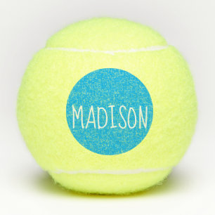 Balles De Tennis Bright Blue Super Cute Nom personnalisé