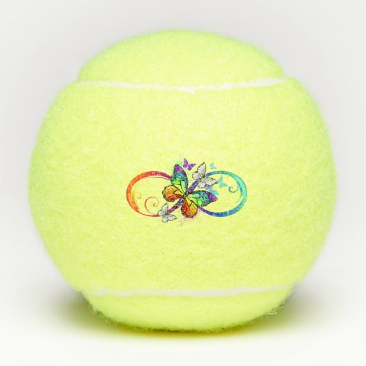 Balles De Tennis Bright infinity with rainbow butterfly (Devant)
