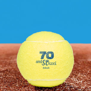 Balles De Tennis Cadeau pour son 70e anniversaire - Personnalisé bl