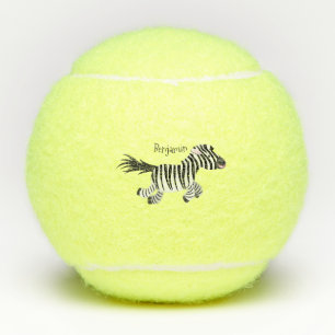 Balles De Tennis Caricature amusante de zèbre