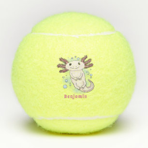 Balles De Tennis Caricature axolotl rose adorable
