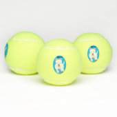 Balles De Tennis Caricature blanche de terrier de l'ouest (Multiple)