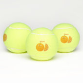 Balles De Tennis Caricature d'agrumes d'orange (Multiple)