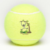 Balles De Tennis Caricature de bande de gibbon joyeux (Dos)