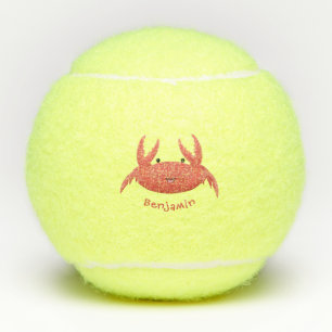 Balles De Tennis Caricature de crabe rouge cuite