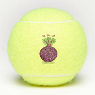 Balles De Tennis Caricature de la cuisine à la racine de betterave