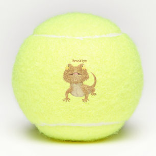 Balles De Tennis Caricature de lézard de dragon à barbe