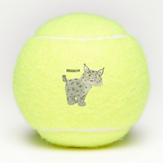Balles De Tennis Caricature de lynx de lynx de lynx (Devant)