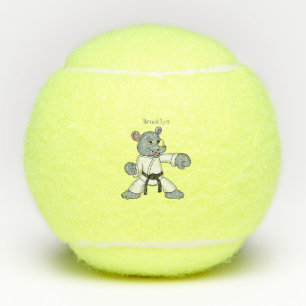 Balles De Tennis Caricature de rhino kung fu