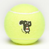 Balles De Tennis Caricature de skunk jote happy (Dos)