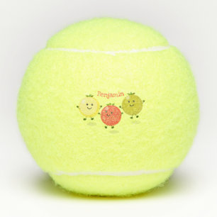 Balles De Tennis Caricature de tomates cerises mûres