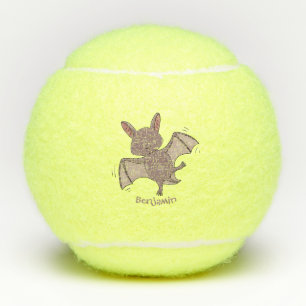 Balles De Tennis Caricature de vol de chauve-souris