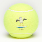 Balles De Tennis Caricature en bécasseau mignon (Dos)