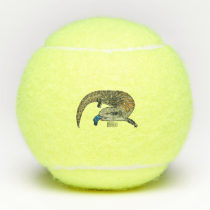 Balles De Tennis Caricature en bleu