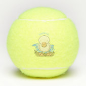 Balles De Tennis Caricature jaune mignon pour canard bébé (Devant)