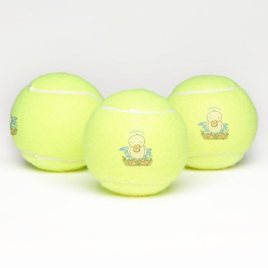 Balles De Tennis Caricature jaune mignon pour canard bébé (Multiple)