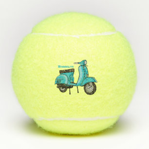 Balles De Tennis Caricature moto mopée mûre illustration