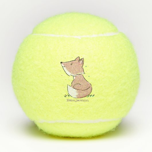 Balles De Tennis Caricature pour bébé renard (Devant)
