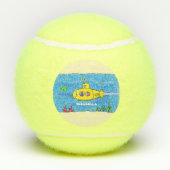 Balles De Tennis Caricature sous-marine joyeuse (Dos)