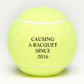 Balles De Tennis Causer une raquette depuis personnalisée  (Dos)