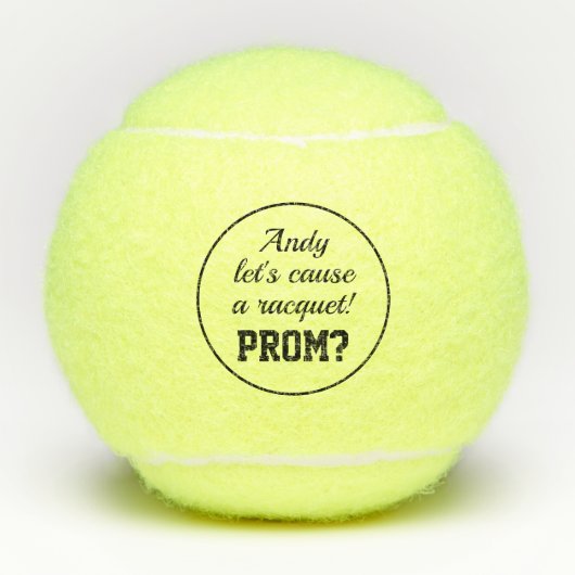 Balles De Tennis Causons à un bal d'étudiants Hoco de raquette (Devant)