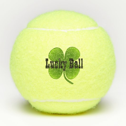 Balles de tennis chanceuses de shamrock (Devant)
