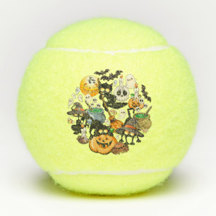 Balles De Tennis Chats drôles de Halloween Fête