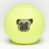 BALLES DE TENNIS CHIEN CARLIN (Devant)