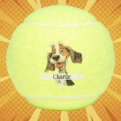 Balles De Tennis Chien de chiot mignon personnalisé