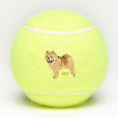 Balles De Tennis Chow Chow dog cartoon (Dos)
