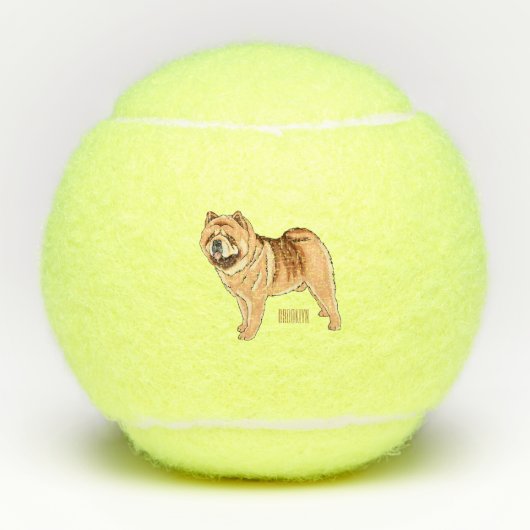 Balles De Tennis Chow Chow dog cartoon (Devant)